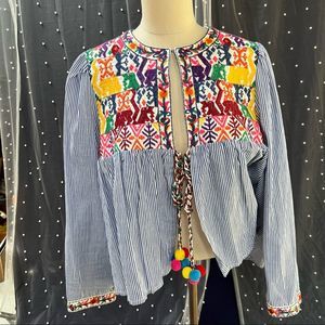 Velzera Vintage Style Jacket Blouse